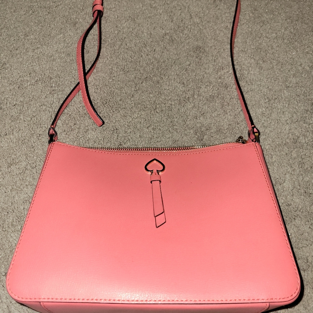 Coral pink Kate Spade crossbody bag